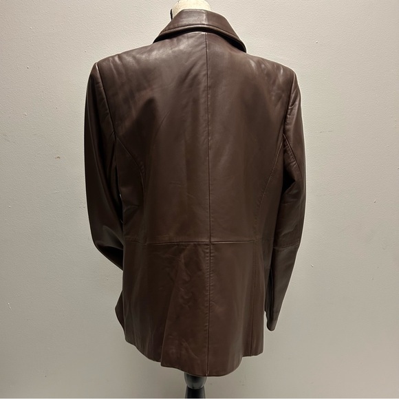 Liz Claiborne- Brown Leather Women's Jacket - Picture 4 of 6